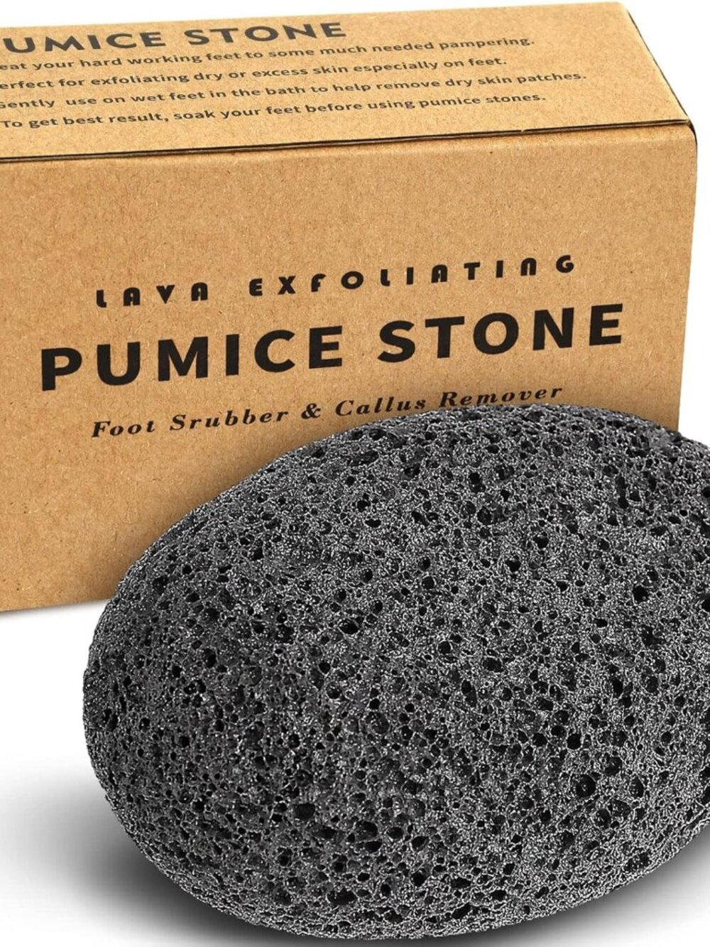 Natural Pumice Stone for Feet - Lava Foot Exfoliator Scrubber Pedicure Tools, De